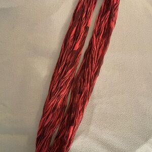 NWOT Elegant Deep Orange/ Black Infinity Scarf